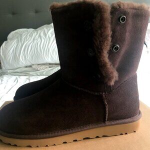 UGG Brown Bailey Snaps Ankle Boots